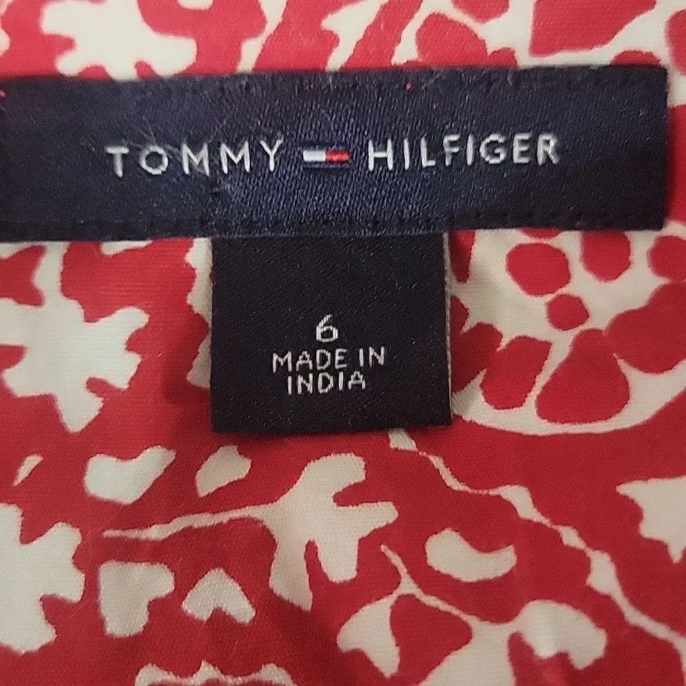Tommy Hilfiger Red Paisley Pleated Tulip Cowgirl VTG Y2K Skirt Women's Size 6 - Picture 2 of 3